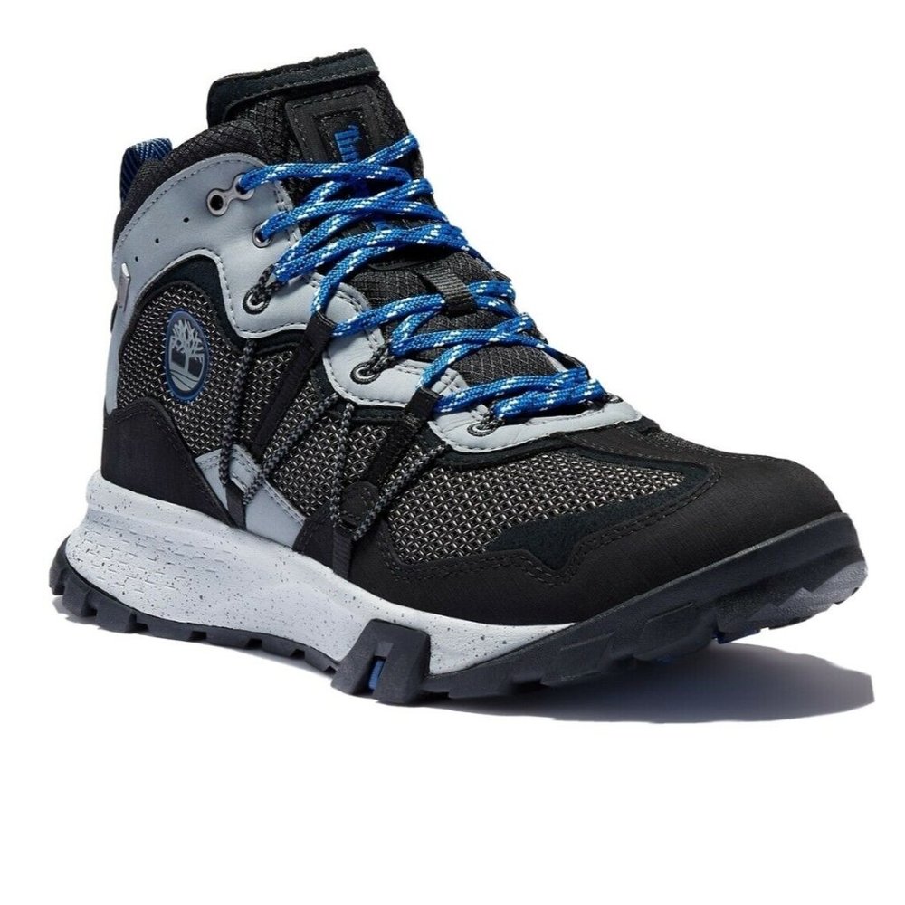 Timberland GARRISON Trail Waterproof Mid Hiker Black Mesh with Blue TB0A2A7FT015